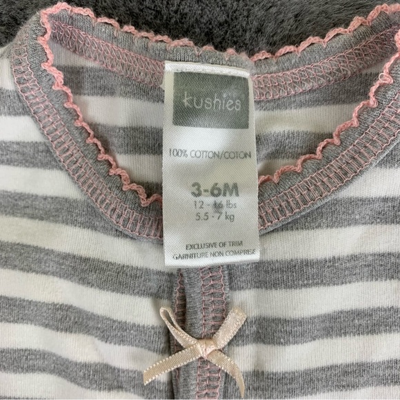Kushies Striped Convertible Nightgown - 3-6M - Picture 6 of 6